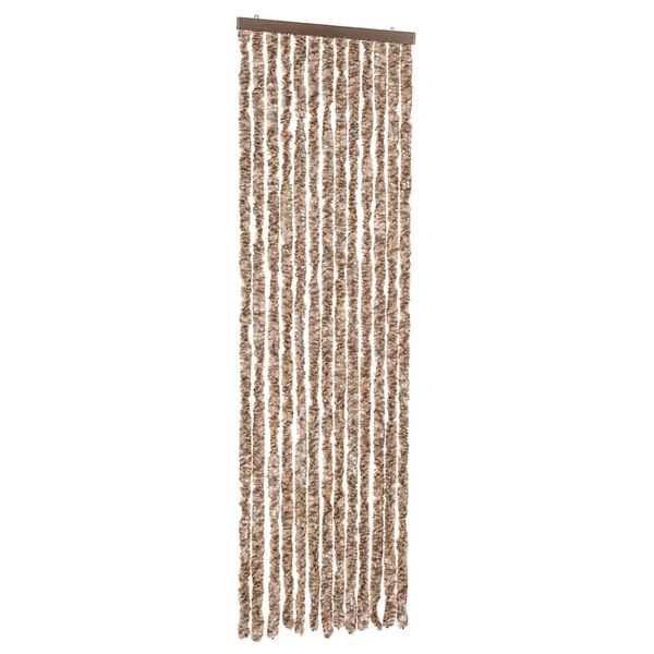 vidaXL Fluegardin beige og m&oslash;rkebrun 56x200 cm chenille