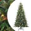 vidaXL Kunstig sammensatt juletre med 300 LED gr&oslash;nn 240 cm PE og PVC