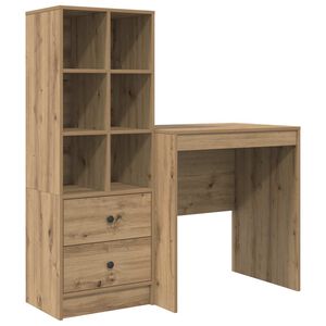 vidaXL Skrivebord Artisan Eik 115,5 x 50 x 127 cm 2 stk.