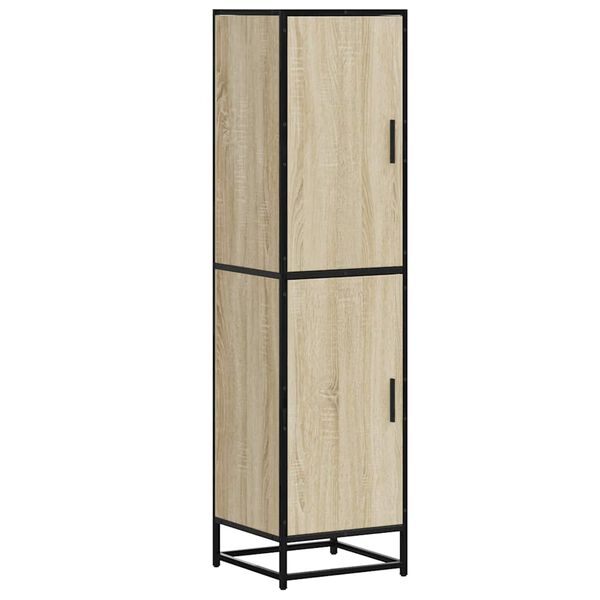 vidaXL Highboard sonoma eik 35,5x35x139 cm konstruert tre og metall