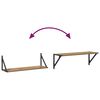 vidaXL Vegghyller 2 pcs Artisan Eik 80 x 25 x 25,5 cm Konstruert tre