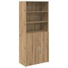 vidaXL H&oslash;yskap Artisan Eik 80 x 42,5 x 185 cm Konstruert tre