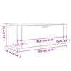 vidaXL Veggmontert skoskap svart 100x35x38 cm konstruert tre