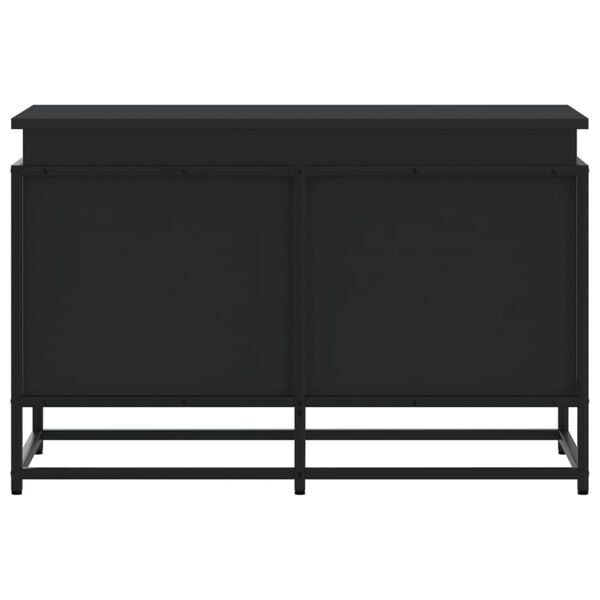 vidaXL Oppbevaringsboks med lokk svart 80x40x51,5 cm konstruert tre