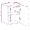 vidaXL Baderom Hengende Skap Hvit 38 x 33,5 x 48 cm Massiv mango tre