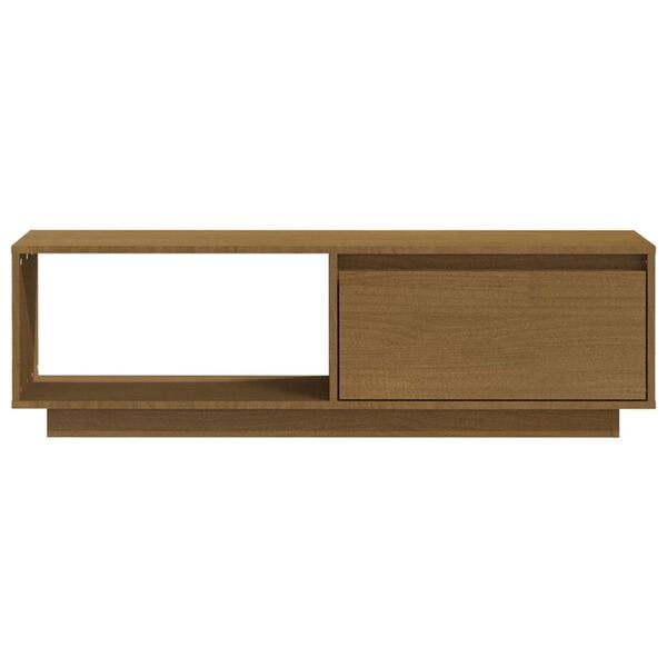 vidaXL TV-benk 110x30x33,5 cm heltre furu honningbrun
