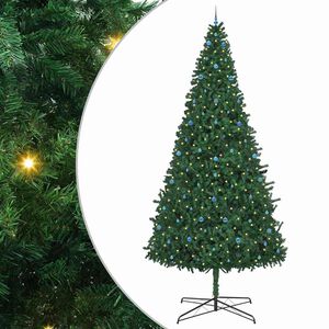 vidaXL Juletre med dekorative strenglys gr&oslash;nn 400 cm PVC