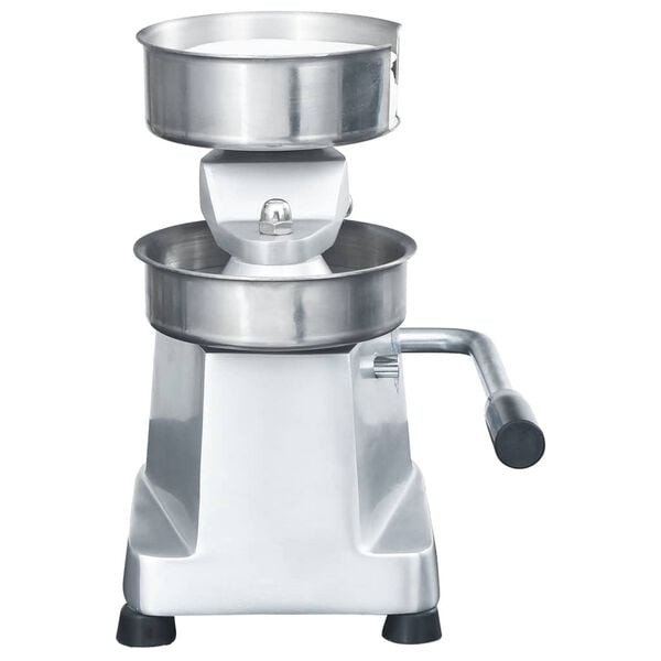 vidaXL Hamburgerpresse med 500 stk mellomleggspapir aluminium 13 cm