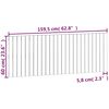 vidaXL Veggmontert hodegavl 159,5x3x60 cm heltre furu
