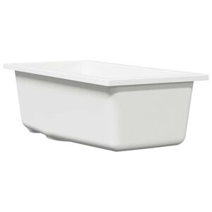 vidaXL Kj&oslash;kkenvask Hvit 21 x 44 x 14 cm Granitt