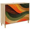 vidaXL Serviesskap BONN Sonoma 102 x 33 x 75 cm Konstruert tre