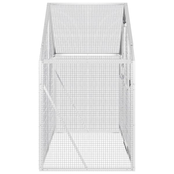 vidaXL Fuglehus s&oslash;lv 179x100x185 cm aluminium