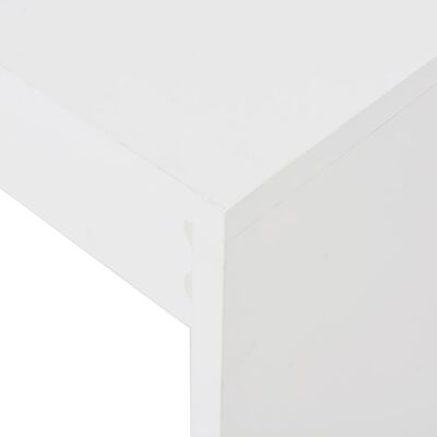 vidaXL Barbord med hylle hvit 110x50x103 cm