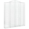 vidaXL Gabionkurver buede 8 stk 200x30x220/240 cm galvanisert jern