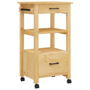 vidaXL Kj&oslash;kkenvogn MONZA 48x40x88,5 cm heltre furu