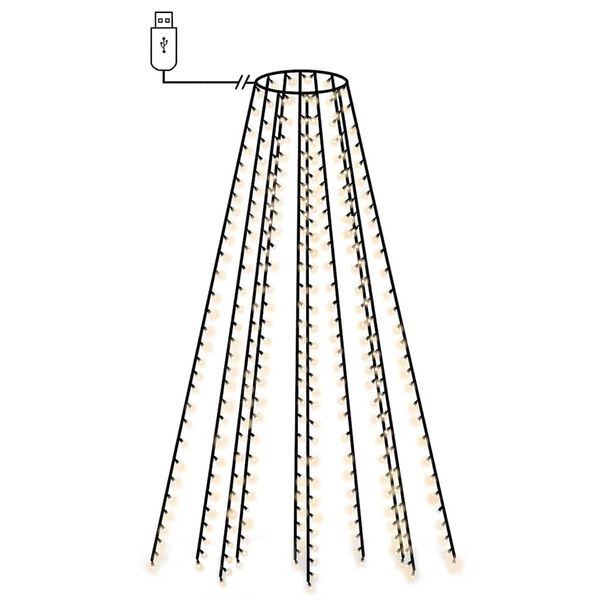 Juletrelys med 150 lysdioder 150 cm
