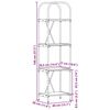 vidaXL Bokhylle Svart Eik 40 x 30 x 146 cm Konstruert tre