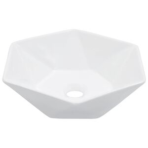 vidaXL Vask 41x36,5x12 cm keramikk hvit