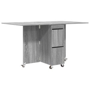 vidaXL Spisebord 140 x 80 x 77 cm Konstruert tre Gr&aring; Sonoma