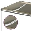 vidaXL Manuell uttrekkbar markise med LED 6x3,5 m kremhvit