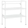 vidaXL Badehylle hvit 79x38x83 cm jern