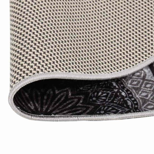 vidaXL Vaskbart teppe φ120 flerfarget sklisikker