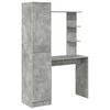 vidaXL Skrivebord Betonggr&aring; 113.5 x 39 x 168 cm 2 stk.