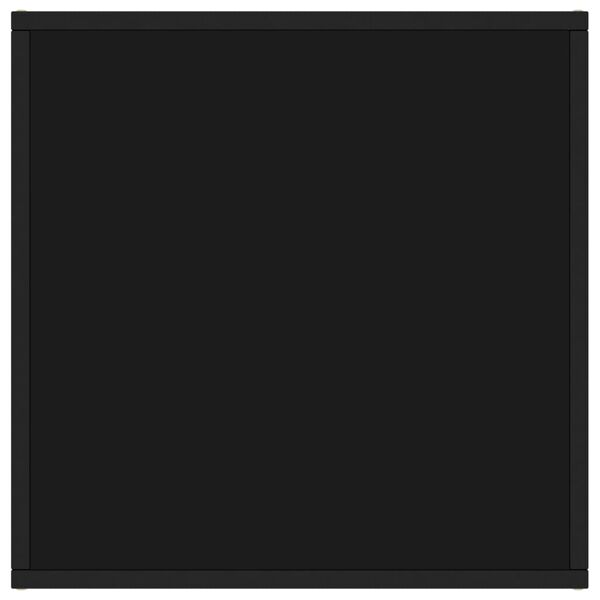 vidaXL Salongbord svart med svart glass 60x60x35 cm