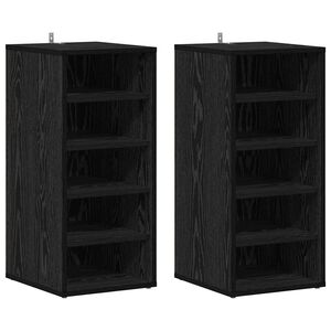 vidaXL Sko Skap 2 stk. 32 x 35 x 70 cm Konstruert tre Svart eik