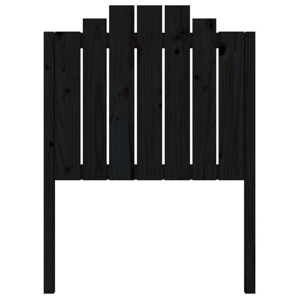 vidaXL Sengegavl svart 81x4x110 cm heltre furu