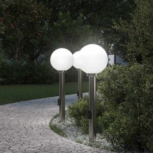vidaXL Pullertlamper med stikkontakt 3 stk 80 cm rustfritt st&aring;l IP44