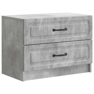 vidaXL Nattbordskap Betonggr&aring; 62 x 34,5 x 44,5 cm Konstruert tre