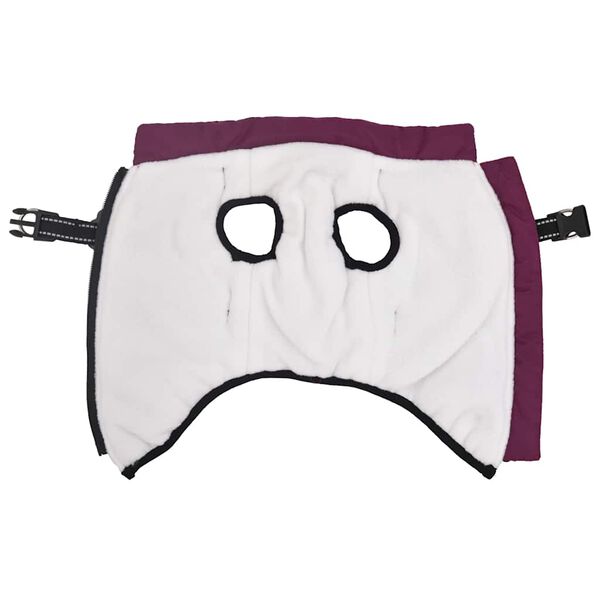 vidaXL Hundefrakk med sele vanntett reflekterende lilla L24