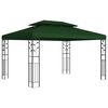 vidaXL Paviljong 3,97 x 2,96 x 2,68 m Gr&oslash;nn Polyester og st&aring;l
