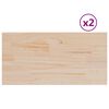 vidaXL Bordplater 2 stk 60x30x2,5 cm rektangul&aelig;r heltre furu