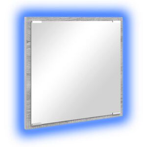 vidaXL LED Badevindu Gr&aring; Sonoma 40 x 37 x 8.5 cm Konstruert tre