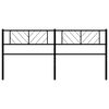 vidaXL Utskiftbar sengegavl i metall svart 193 cm