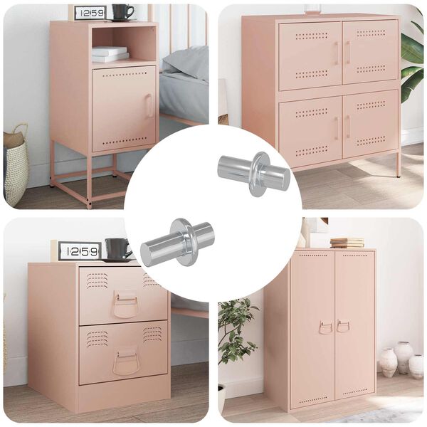 vidaXL Hylla Peg 2 pcs s&oslash;lv 8,6 x 8,6 x 14,6 mm St&aring;l