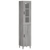 vidaXL Highboard gr&aring; sonoma 34,5x34x180 cm konstruert tre