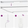 vidaXL Elektrisk uttrekkbar markiseramme Hvit 2,5 x 2 m Aluminium