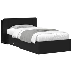 vidaXL Sengeramme med oppbevaring med skuff Sonoma eik 90 x 190 cm