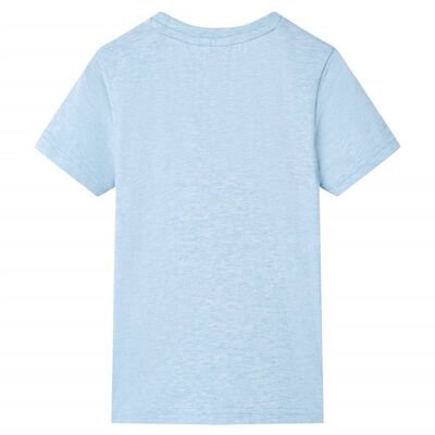 T-skjorte for barn myk blå melert 92