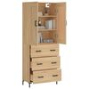 vidaXL Highboard sonoma eik 69,5x34x180 cm konstruert tre