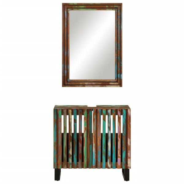 vidaXL Baderomsskapsett 2 deler heltre akasie