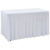 vidaXL Elastisk bordduk med skj&oslash;rt 2 stk 183x76x74 cm hvit