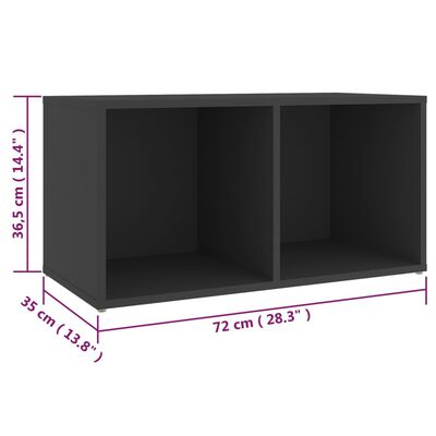 vidaXL TV-benker 2 stk grå 72x35x36,5 cm sponplate