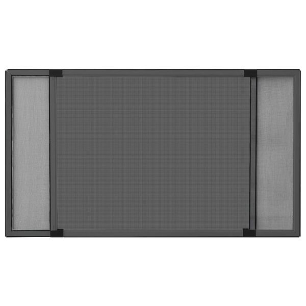 vidaXL Utvidbar insektskjerm for vindu antrasitt (100-193)x75 cm