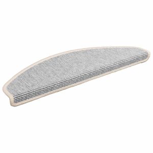 vidaXL Trappematter 15 stk 65x21x4 cm s&oslash;lvfargede halvrund store