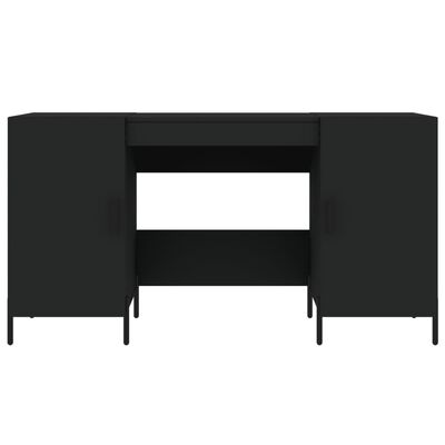 vidaXL Skrivebord svart 140x50x75 cm konstruert tre