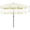 vidaXL Strandparasoll sandgul 200x125 cm